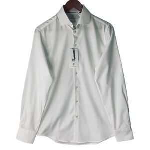 Christian Lacroix White Button Up Shirt Mens Size Small 14.5 NWT $130